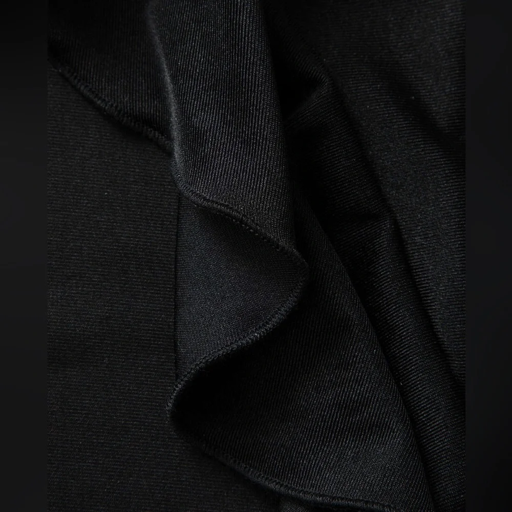 Black Ruffle Strapless Dress - Picture 2 of 2